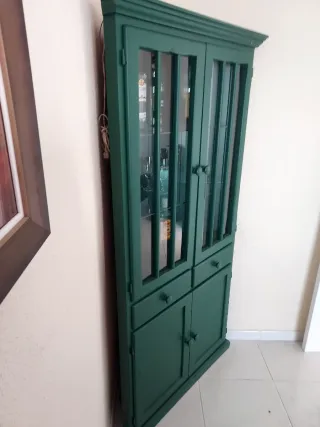 Mueble de esquina verde
