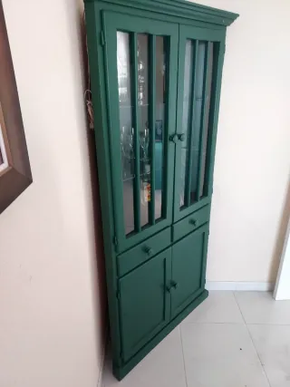 Mueble de esquina verde