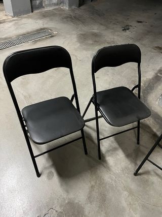 Seggiolini pieghevoli neri (7 unità)