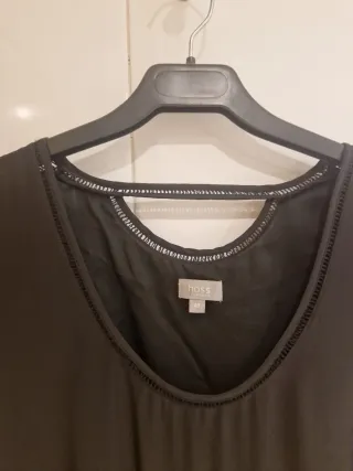 Vestido corto seda negro