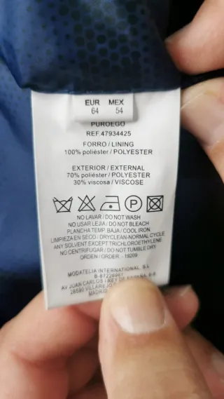 Americana PuroEGO Azul T64 Talla XXXL