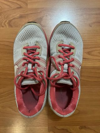 Zapatillas Nike grises y rosas