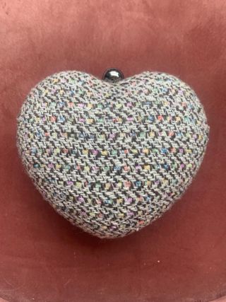 Bolso de fiesta corazón tweed