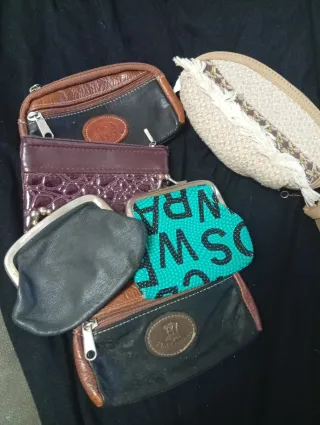 Lote 6 monederos piel Parfois y Wran