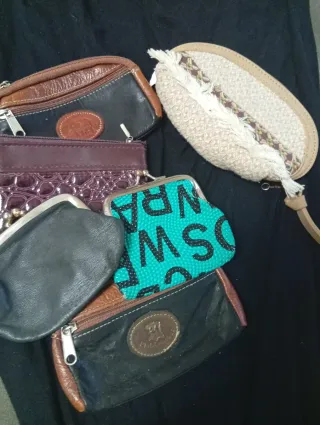 Lote 6 monederos piel Parfois y Wran