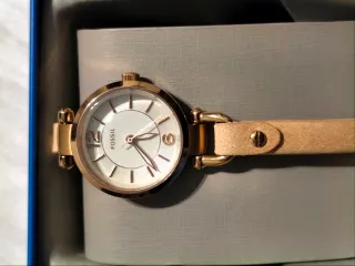 Orologio Fossil donna oro e beige