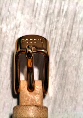 Orologio Fossil donna oro e beige