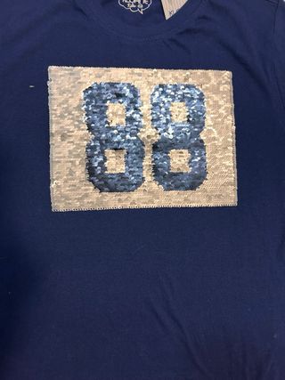 Camiseta Unisex Logo Lentejuelas Reversible Nuevo