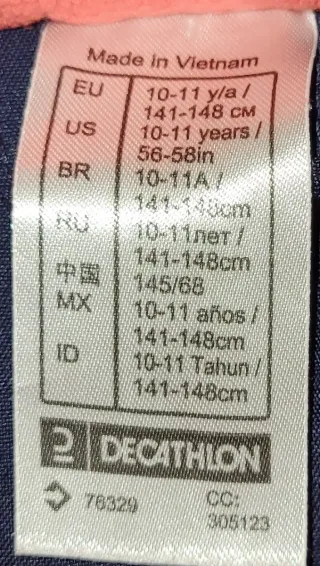 Parka Quechua Azul Talla 10/11