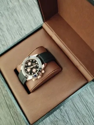 Seiko Mod Daytona Negro/Oro rosa