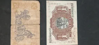 Lote 4 Billetes Españoles una Peseta pack 002