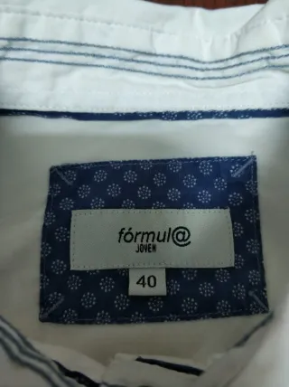 Camisa Formul@ Joven Blanca con coderas