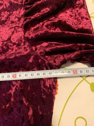 Vestido fiesta terciopelo color berenjena Talla 42