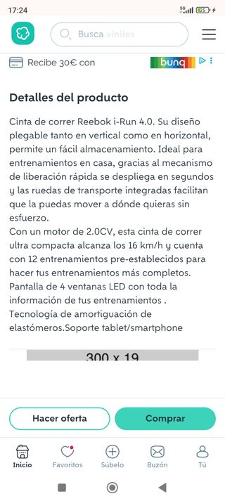 Cinta de correr Reebok i-run 4.0