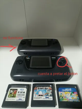 Lote 2Consola Sega Game Gear Negra