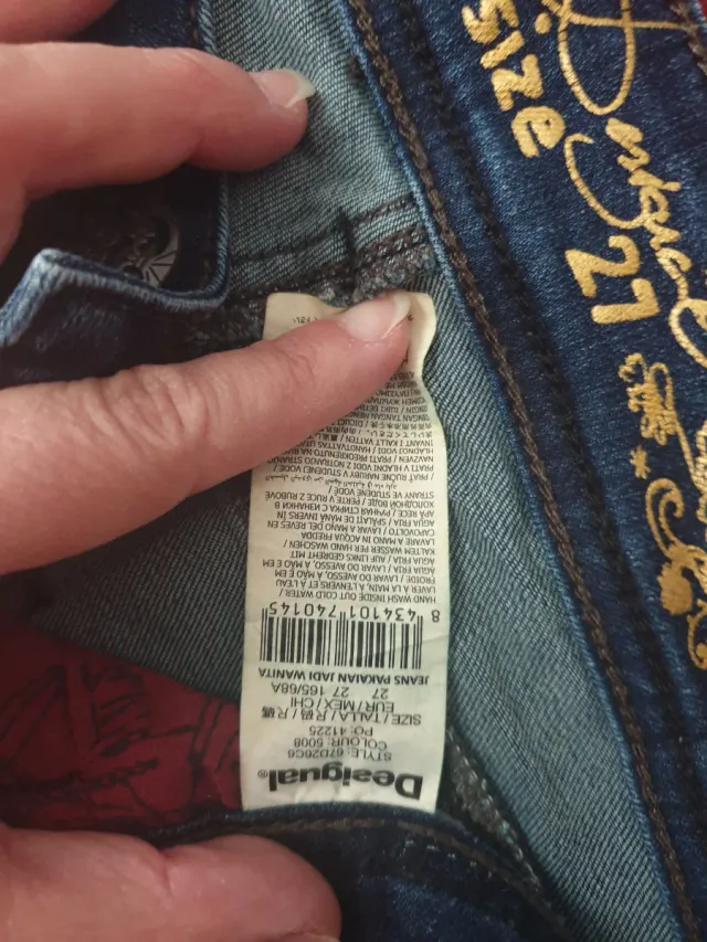 Pantalón Desigual Mujer Azul Talla...