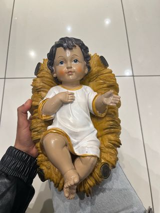 Statua Gesù Bambino con culla