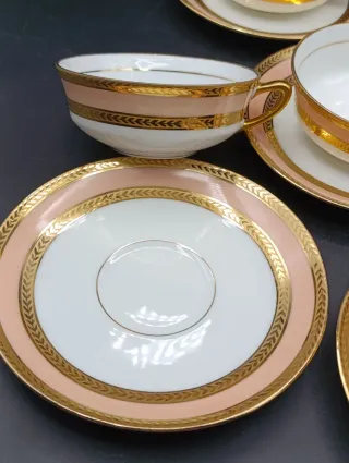 Set di 5 tazze da tè in porcellana Limoges