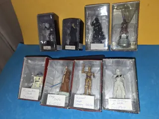 Lote 8 figure Star Wars in metallo da collezione