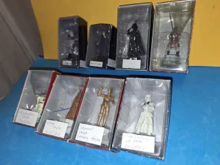 Lote 8 figure Star Wars in metallo da collezione