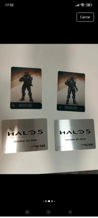 Tarjetas metálicas Halo 5 Guardians