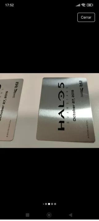 Tarjetas metálicas Halo 5 Guardians