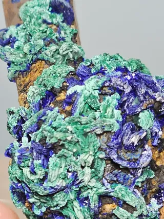 Cuarzo con Azurita y Malaquita