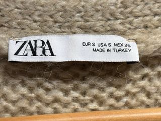 Cárdigan Zara Lana Beige Talla Única
