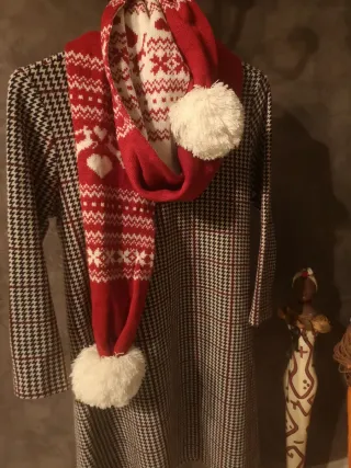 Vestido Invierno y Bufanda Navideña