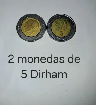 2 Monedas 5 Dirham Marruecos