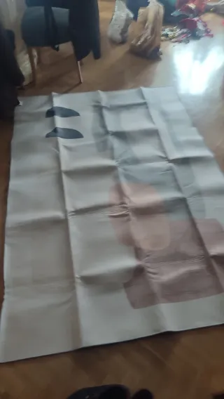 Alfombra nueva 140x200 cm Beige y Marrón