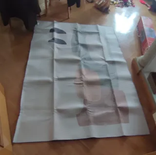 Alfombra nueva 140x200 cm Beige y Marrón