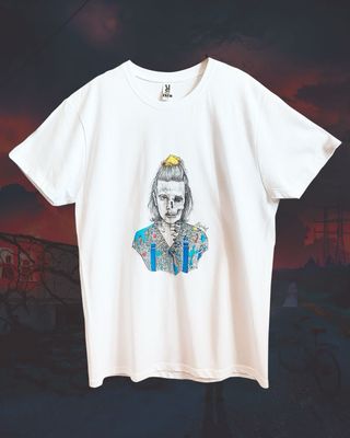 Pack Eleven Lámina, Camiseta L blanca y Pegatinas