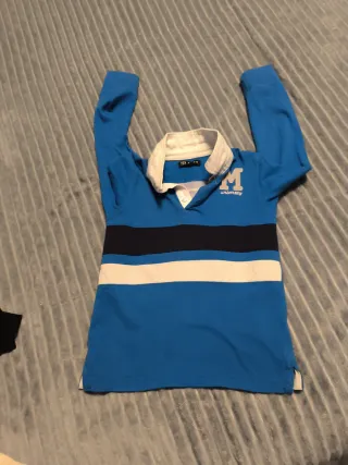 Polo manga larga niño azul talla 4/5