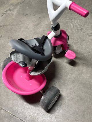 Triciclo Smoby Baby Balade Rosa y Blanco