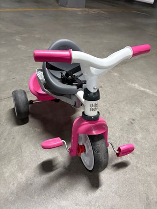 Triciclo Smoby Baby Balade Rosa y Blanco