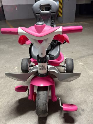Triciclo Smoby Baby Balade Rosa y Blanco