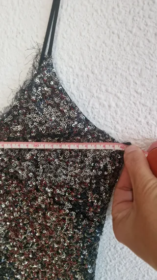 Vestido corto fiesta lentejuelas Talla S