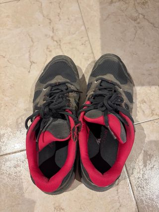 Zapatillas Montaña Quechua Gris/rosa