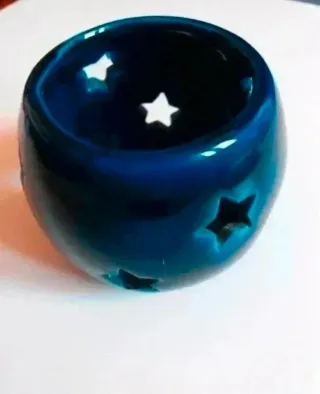 Portacandele stelle blu