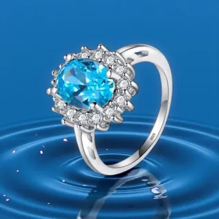 Anello Kete Argento e Blu