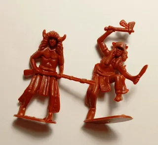 Dieci soldatini Western rossi