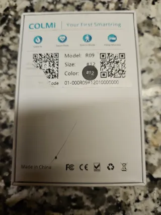 COLMI Smart Ring Negro modelo r9 talla 12