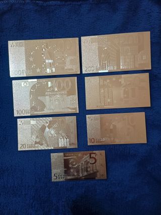 EURO SERIE 7 Pz LAMINA D'ORO