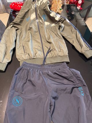 Tuta EA7 Napoli Verde/Blu Tg. S