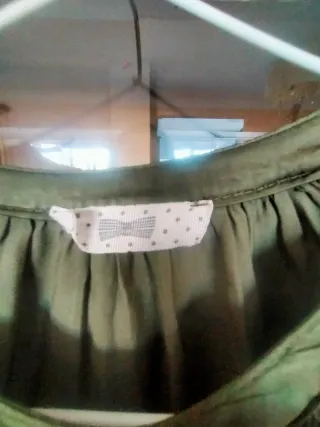 Blusa verde viscosa Made in Italy