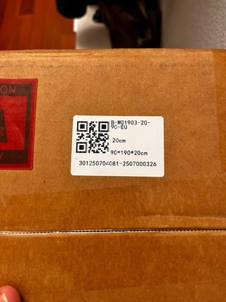 Materasso in schiuma Avenco 90x190cm spessore 20cm nuovo