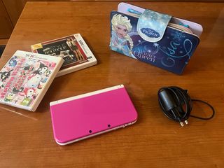 Nintendo 3DS XL Rosa e Bianca + Giochi + Custodia