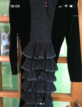 Vestito donna nero in velluto