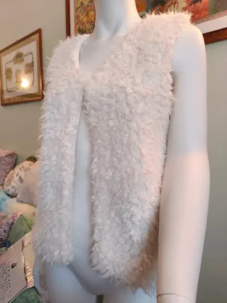 Gilet bianco pelo ecologico tg S